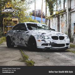 white camo bmw wrap