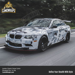 white camo bmw wrap