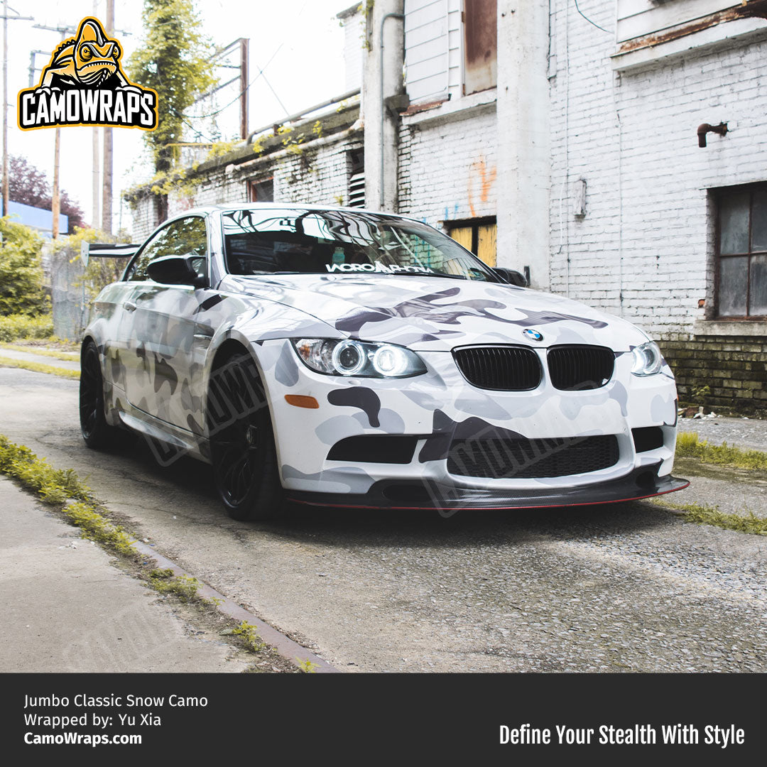 white camo bmw wrap