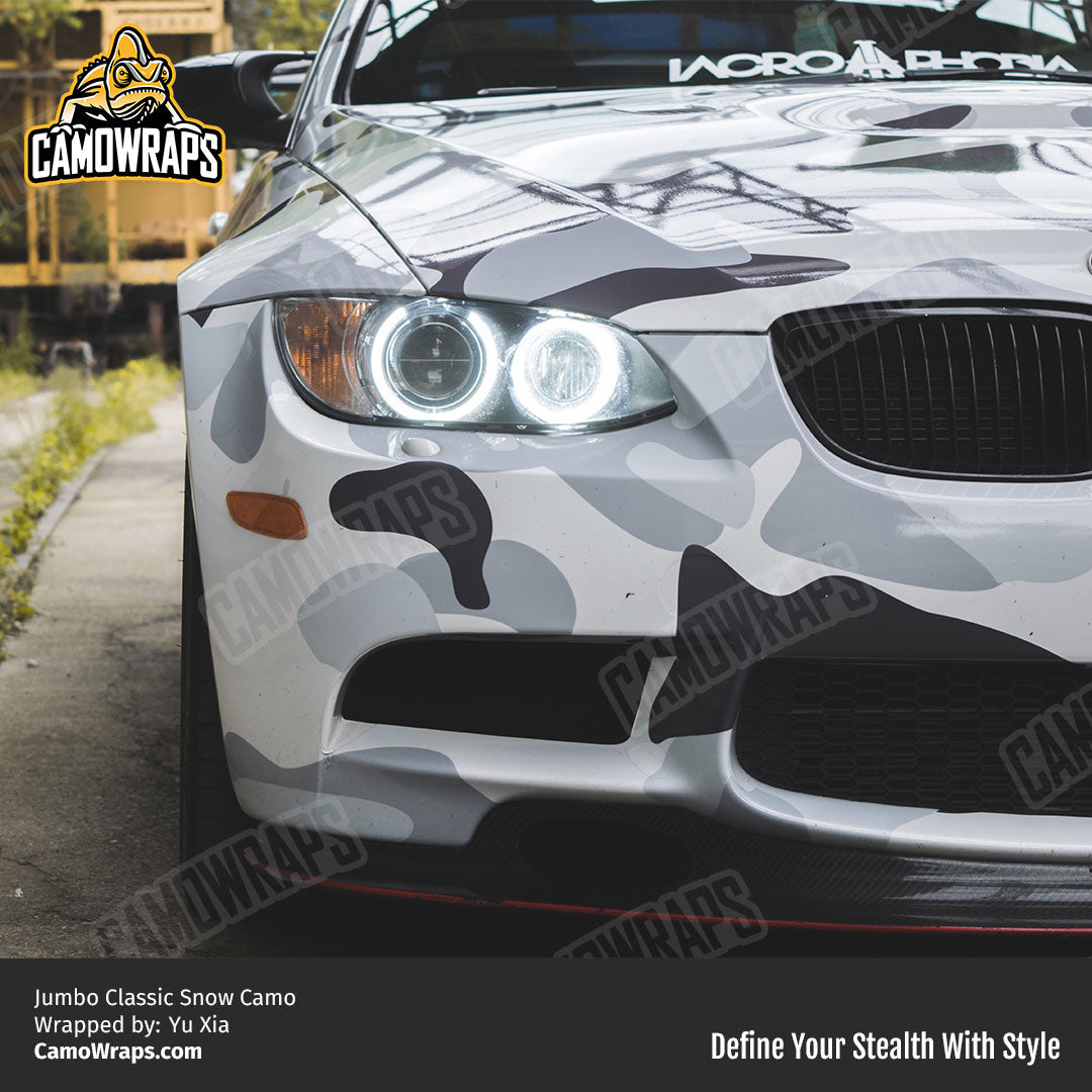 white camo bmw wrap