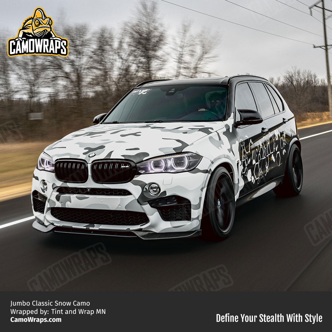 white camo suv wrap