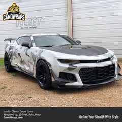 white camo camaro wrap