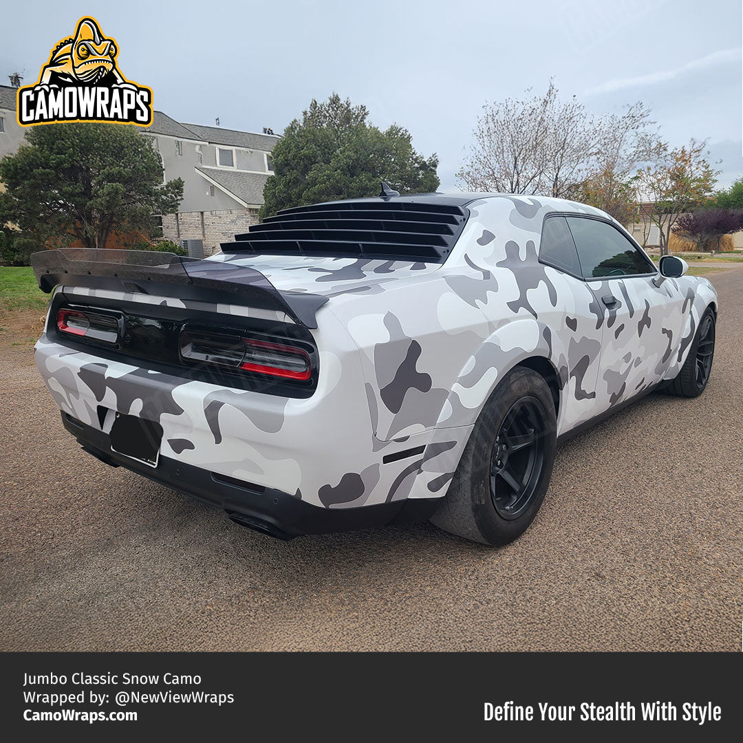 white camo challenger wrap
