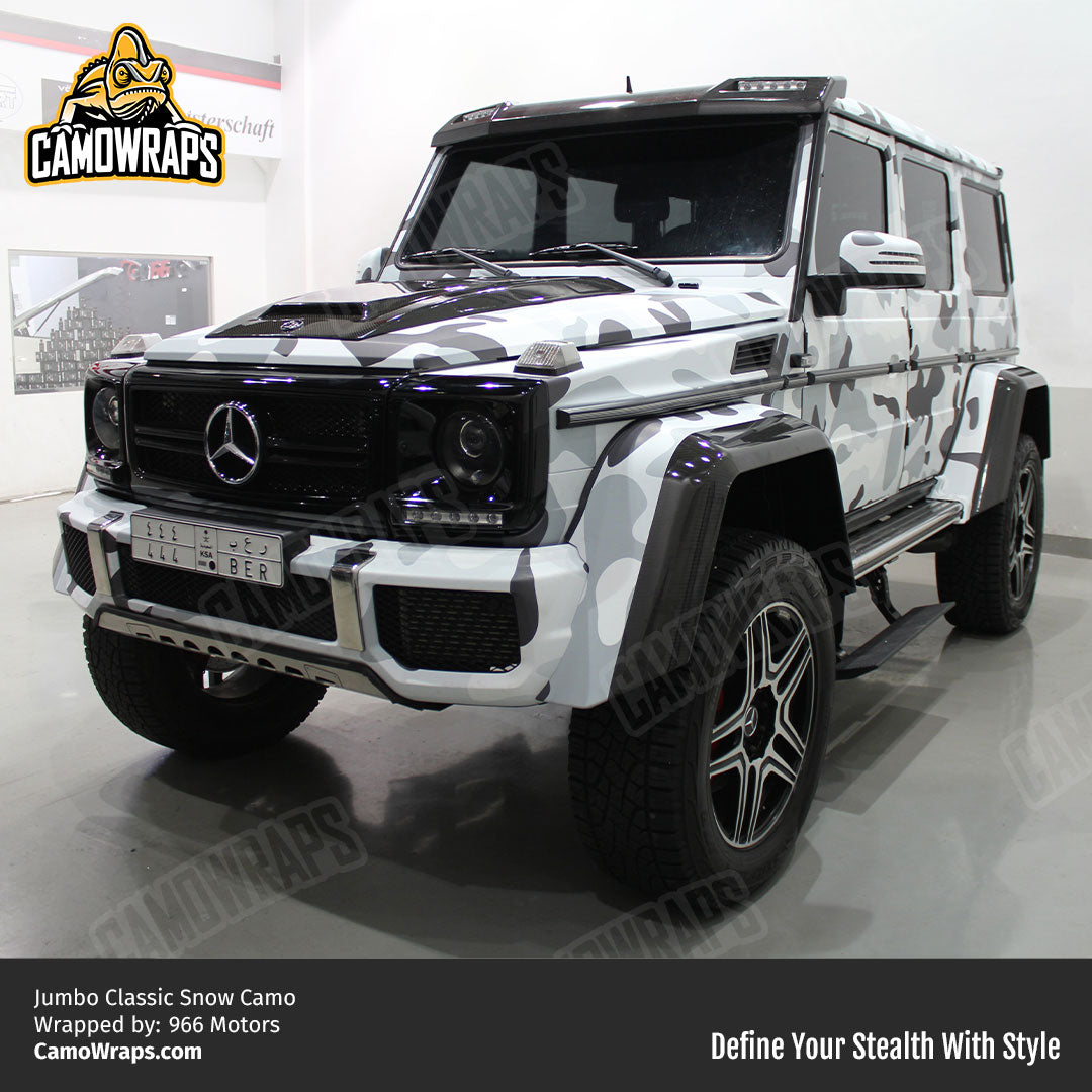 white camo g wagon wrap