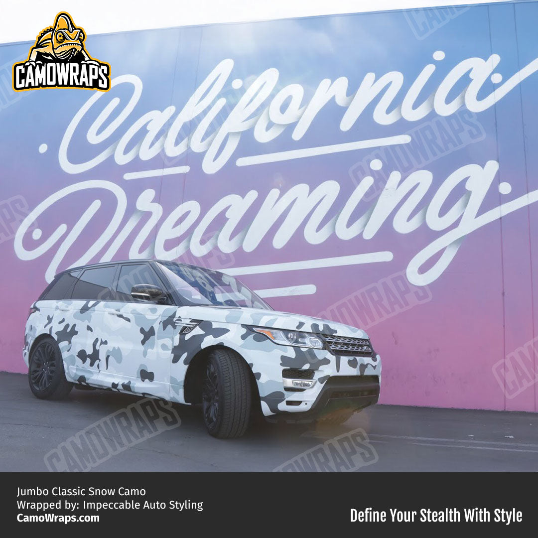 white camo suv wrap