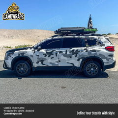 snow camo suv wrap