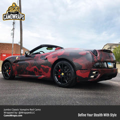 red camo ferrari wrap