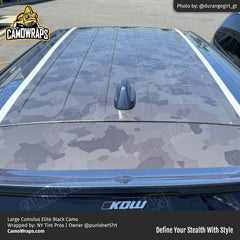 black camo roof wrap