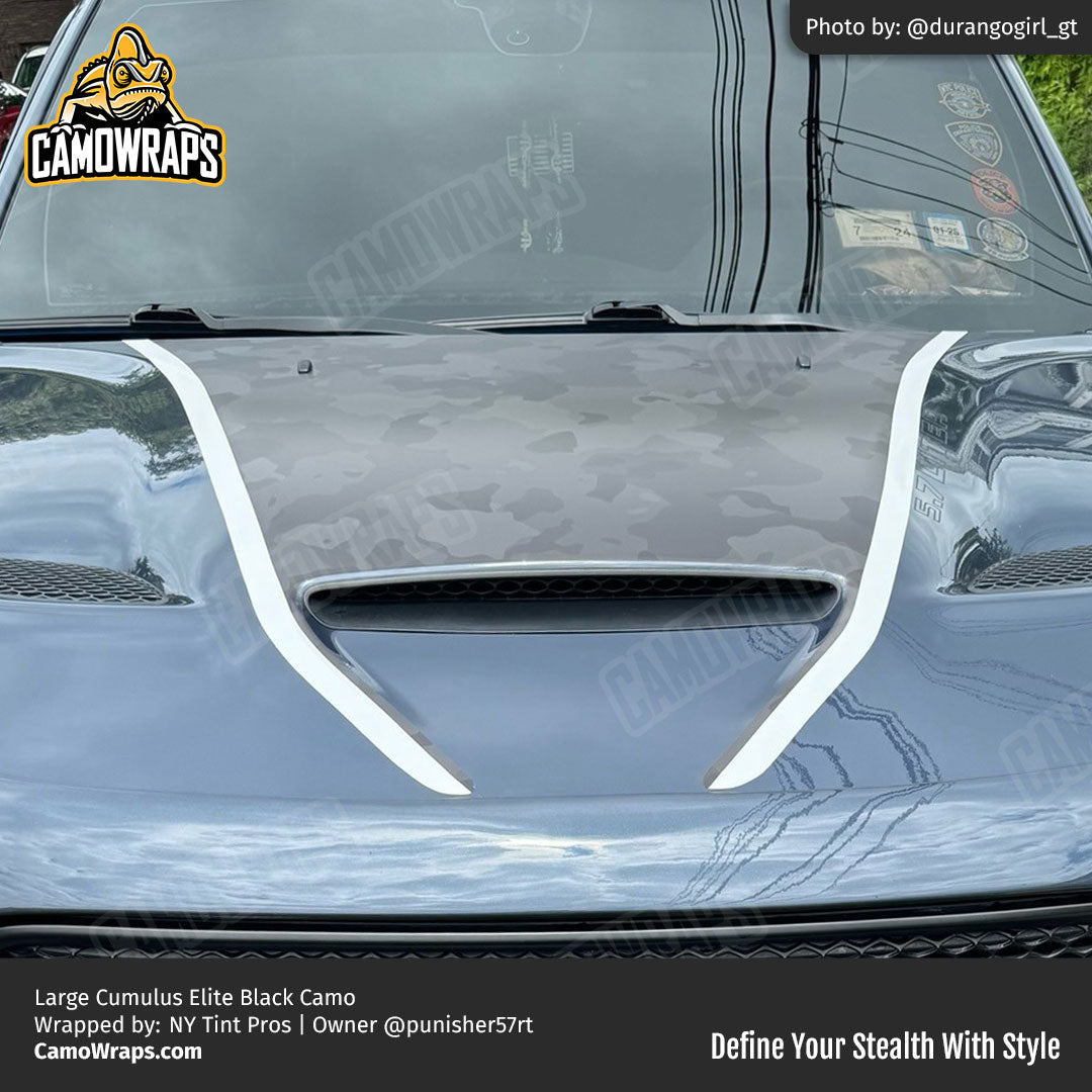 black camo hood wrap