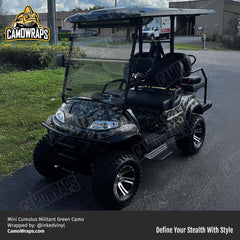 camo golf cart wrap