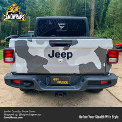 snow camo jeep gladiator wrap