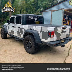 snow camo jeep gladiator wrap