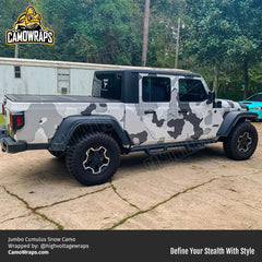 snow camo jeep gladiator wrap
