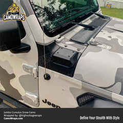 snow camo jeep wrap