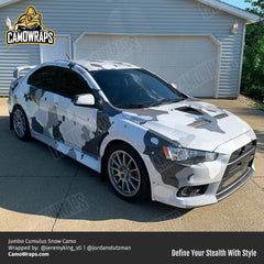 snow camo car wrap
