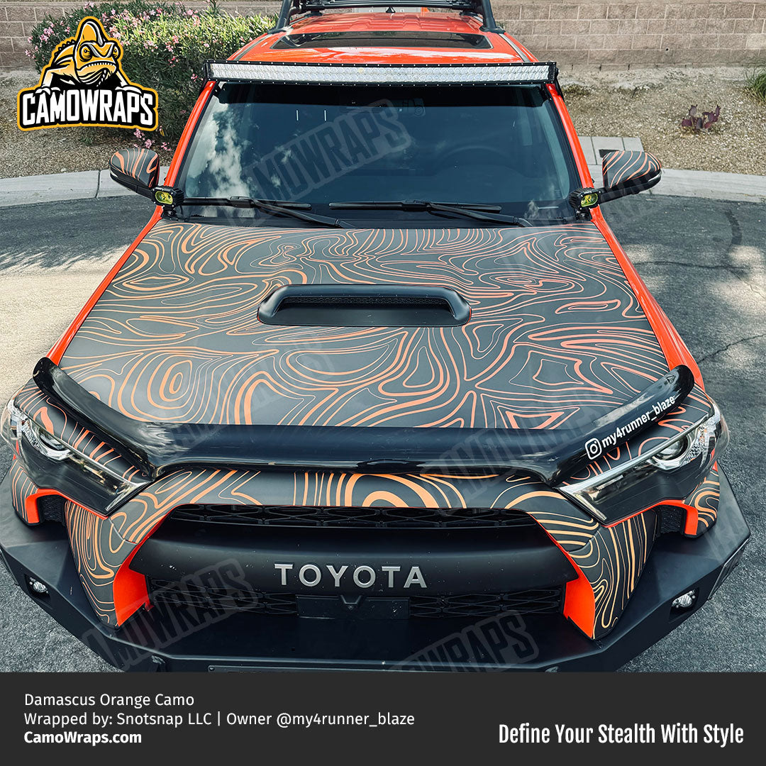 orange damascus car wrap