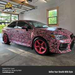 pink digital camo car wrap