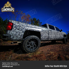 digital camo truck wrap