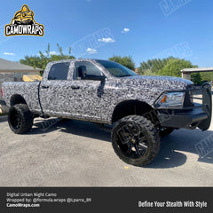 digital camo truck wrap