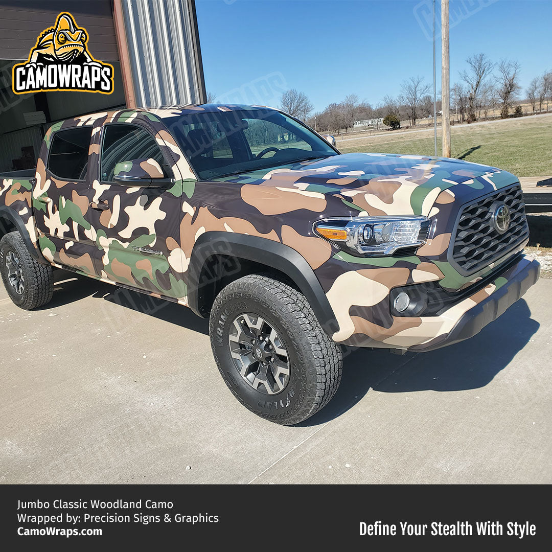 Jumbo Classic Woodland Camo Vinyl Wrap | CamoWraps – Camo Wraps