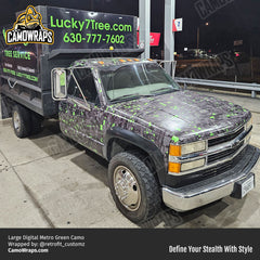 digital camo commercial truck wrap