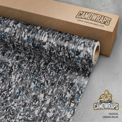Digital Urban Blue Camo Vinyl Wrap