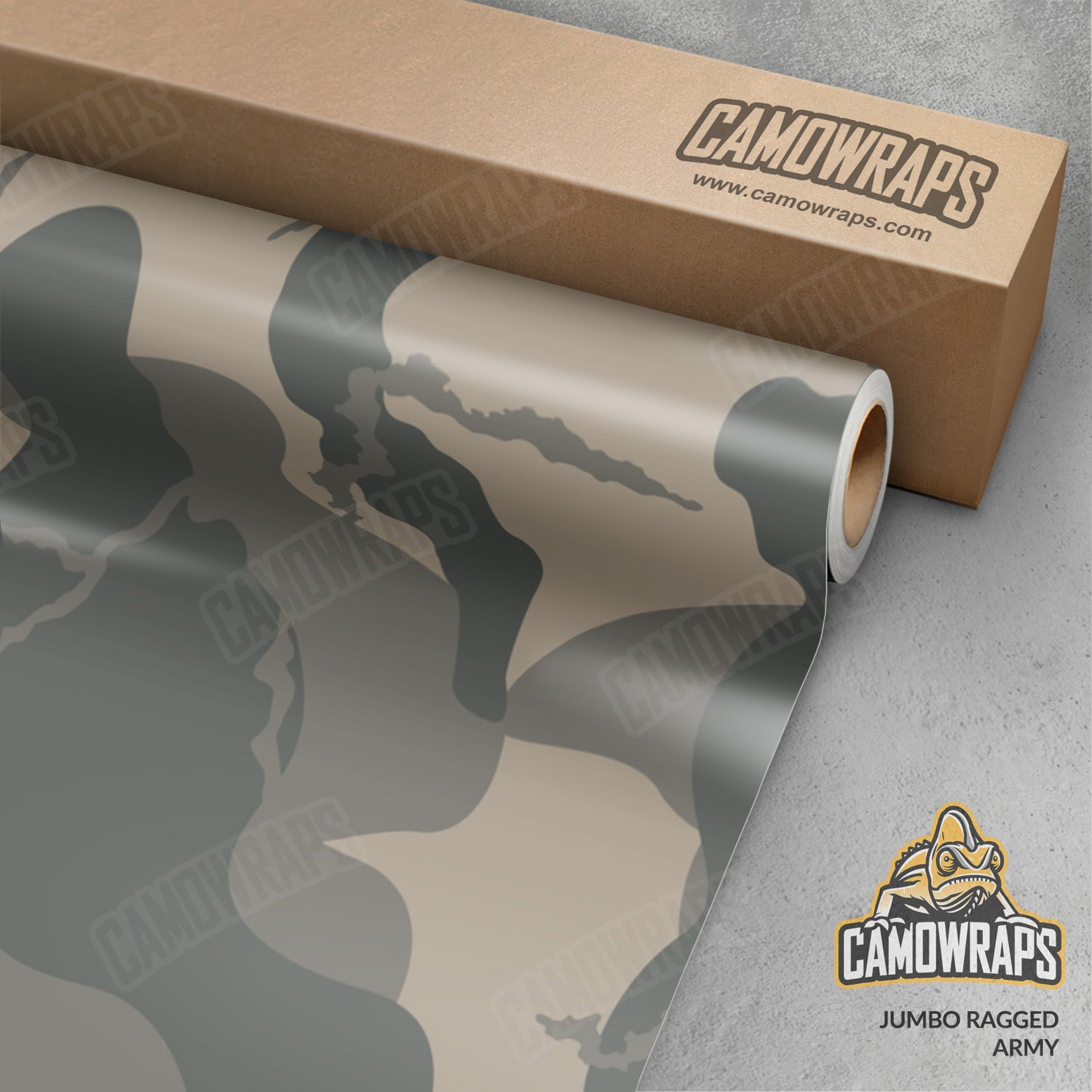 Jumbo Ragged Army Camo Vinyl Wrap
