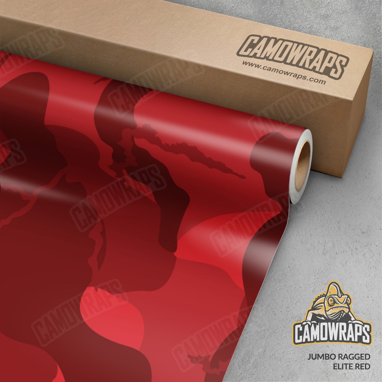 Jumbo Ragged Elite Red Camo Vinyl Wrap