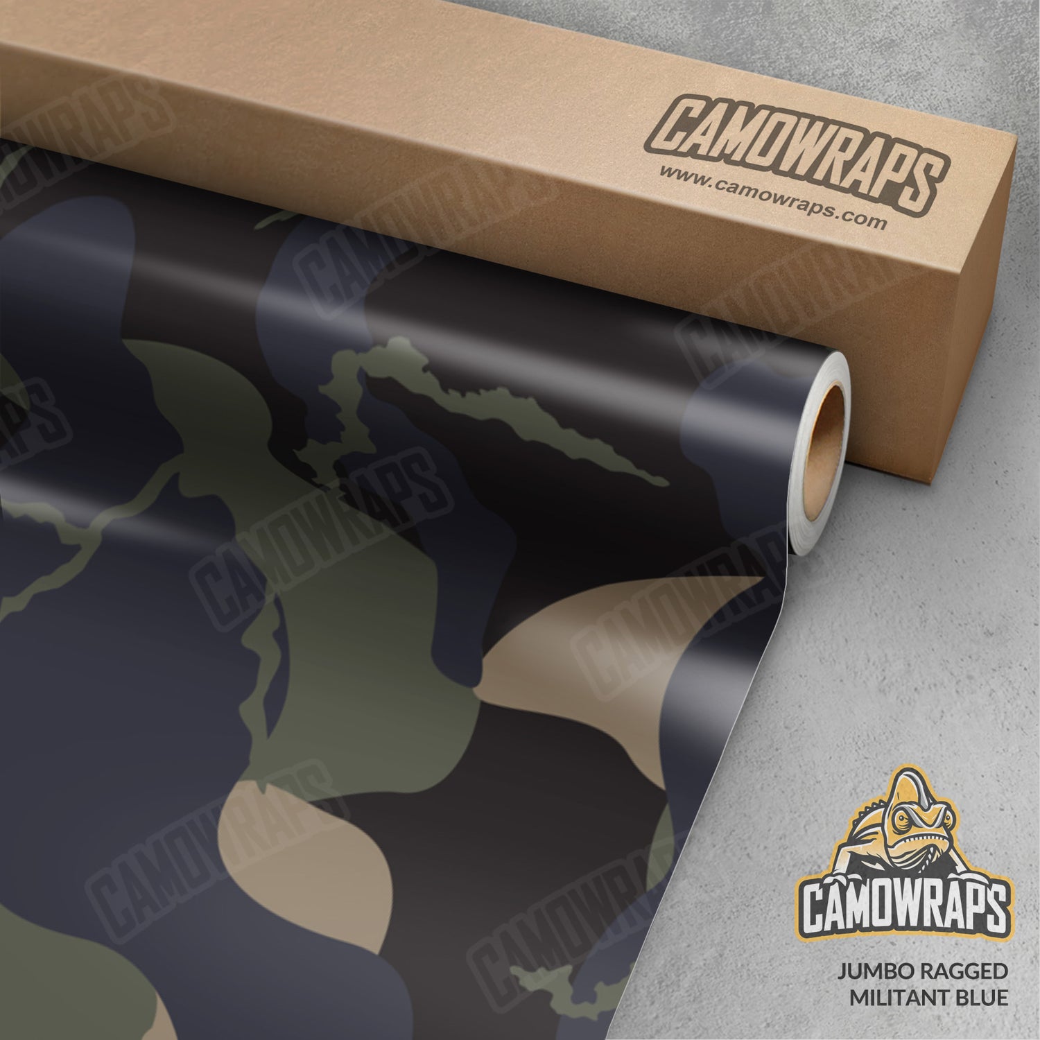 Jumbo Ragged Militant Blue Camo Vinyl Wrap