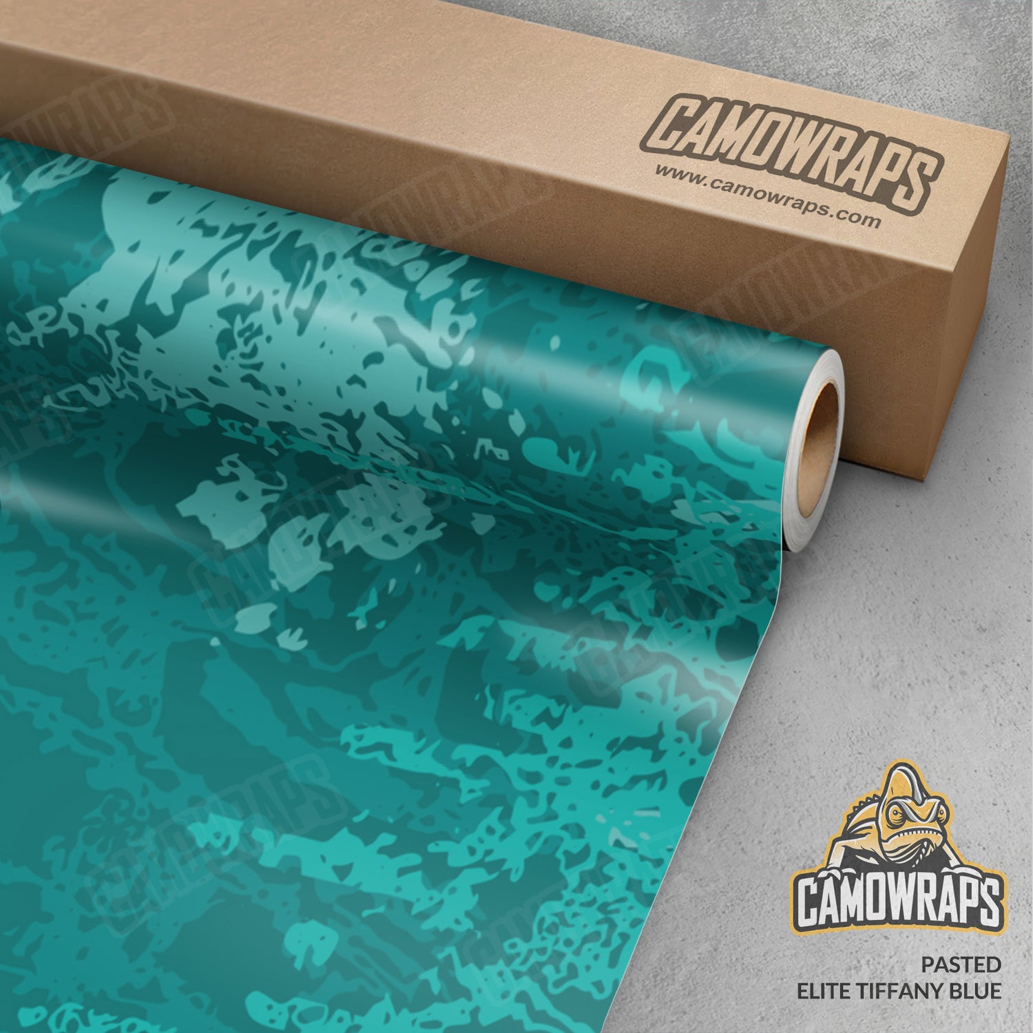 Pasted Elite Tiffany Blue Camo Vinyl Wrap