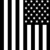 Patriotic American Flag Grayscale Tailgate Vinyl Wrap