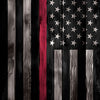 Patriotic Distressed Wooden FireFighter Service Flag Cornhole Vinyl Wrap