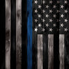 Patriotic Distressed Wooden Police Service Flag Cornhole Vinyl Wrap