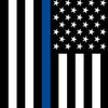 Patriotic Police Service Flag Tailgate Vinyl Wrap