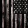 Patriotic Distressed Wooden American Flag Grayscale Cornhole Vinyl Wrap