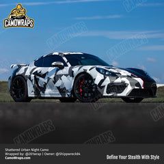 shattered camo porsche wrap