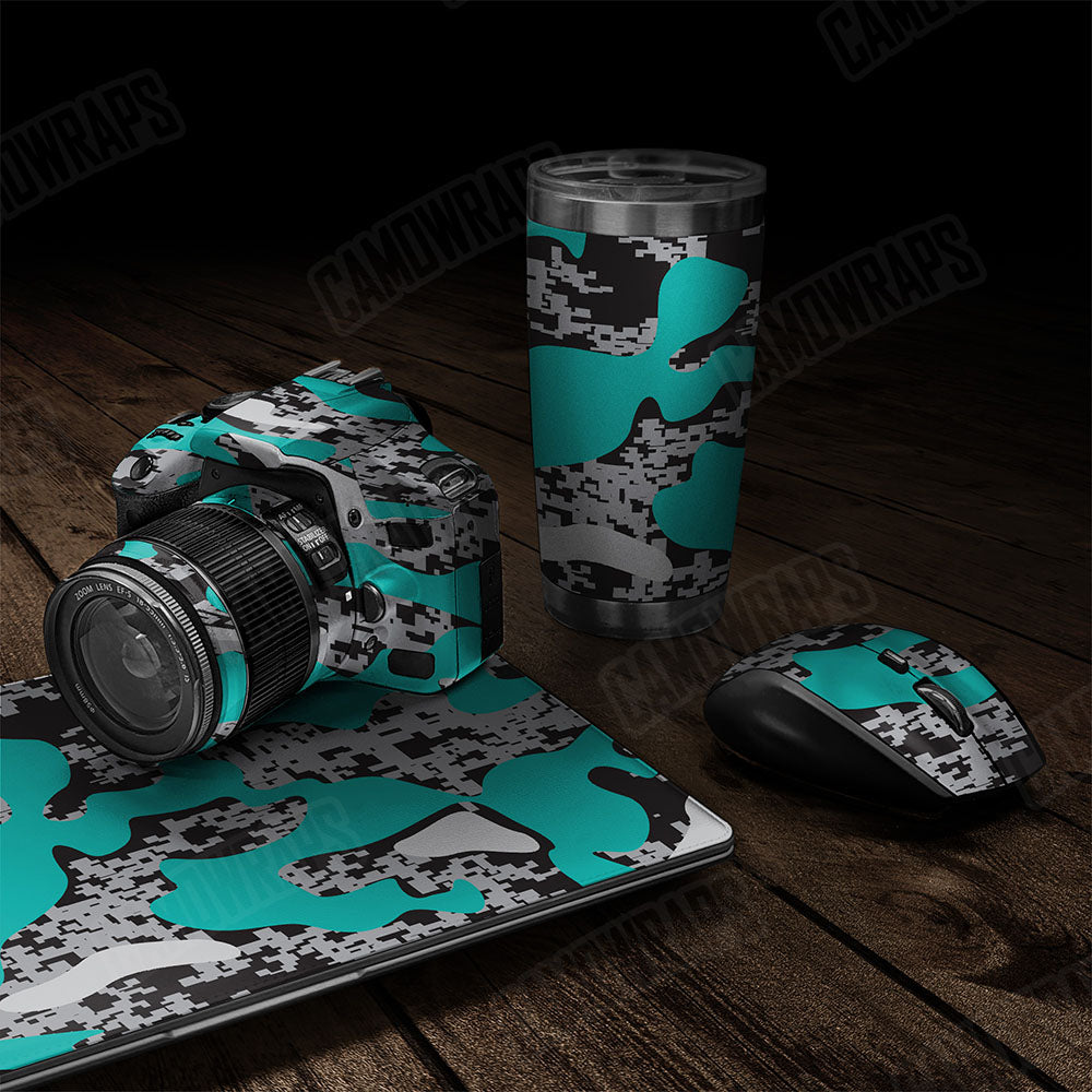 Compound Tiffany Blue Tiger Gear Skin Vinyl Wrap