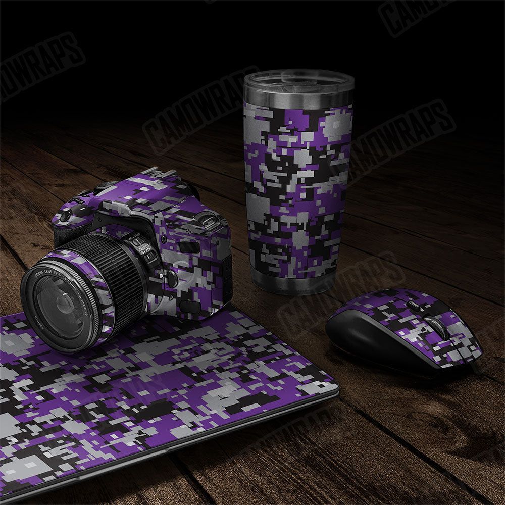 Digital Purple Tiger Gear Skin Vinyl Wrap