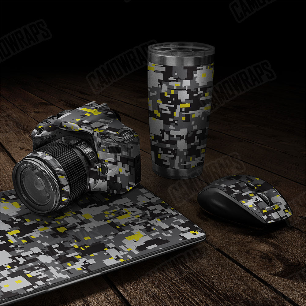 Digital Urban Yellow Gear Skin Vinyl Wrap