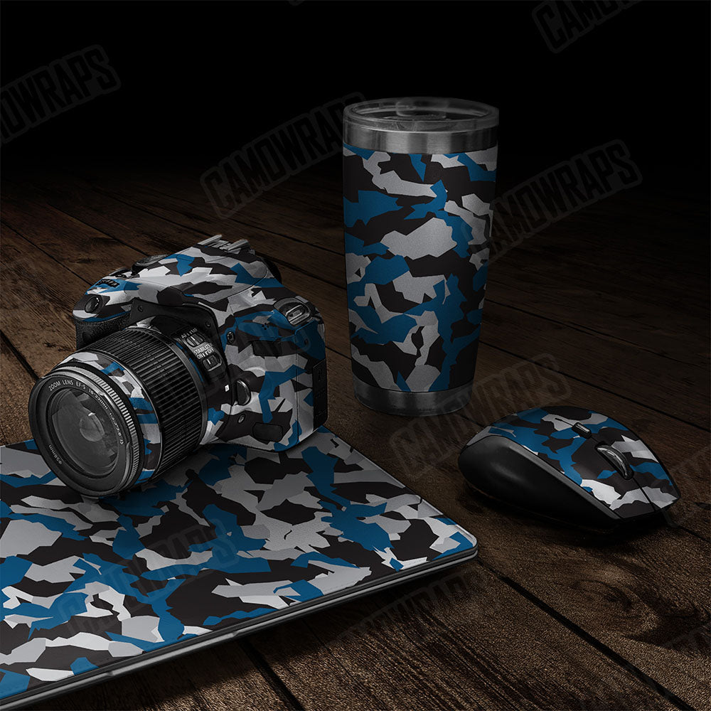 Erratic Blue Tiger Gear Skin Vinyl Wrap