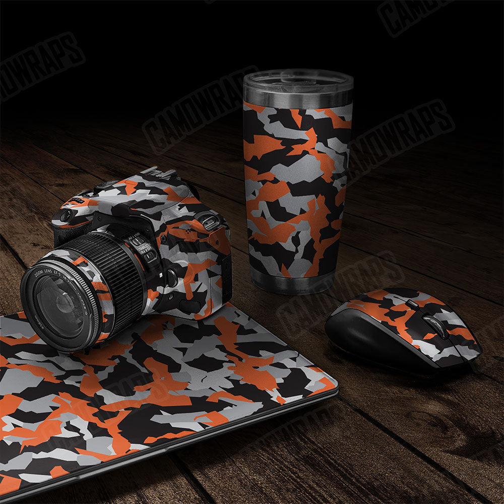 Erratic Orange Tiger Gear Skin Vinyl Wrap