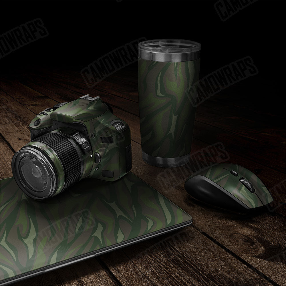 Fun Stripe Army Dark Green Gear Skin Vinyl Wrap
