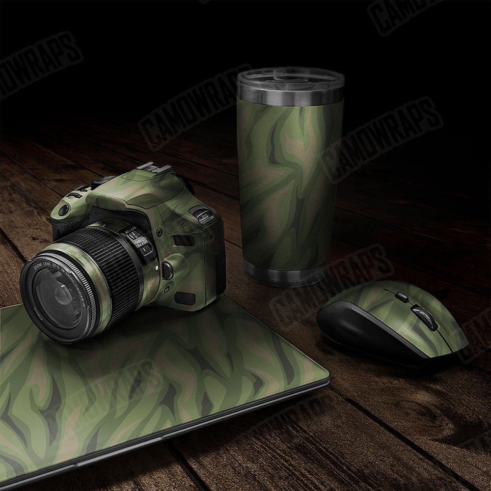 Fun Stripe Army Green Gear Skin Vinyl Wrap
