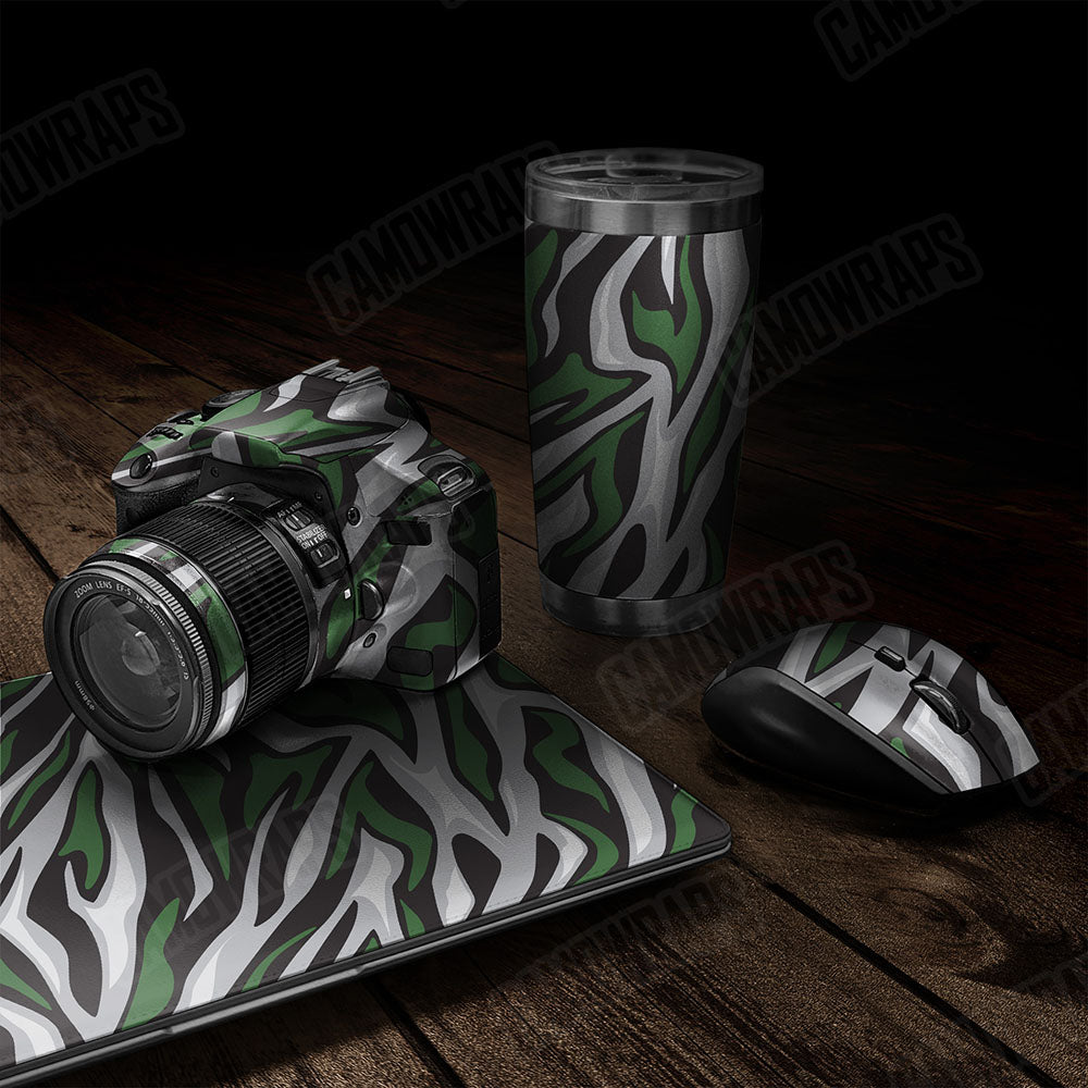 Fun Stripe Green Tiger Gear Skin Vinyl Wrap