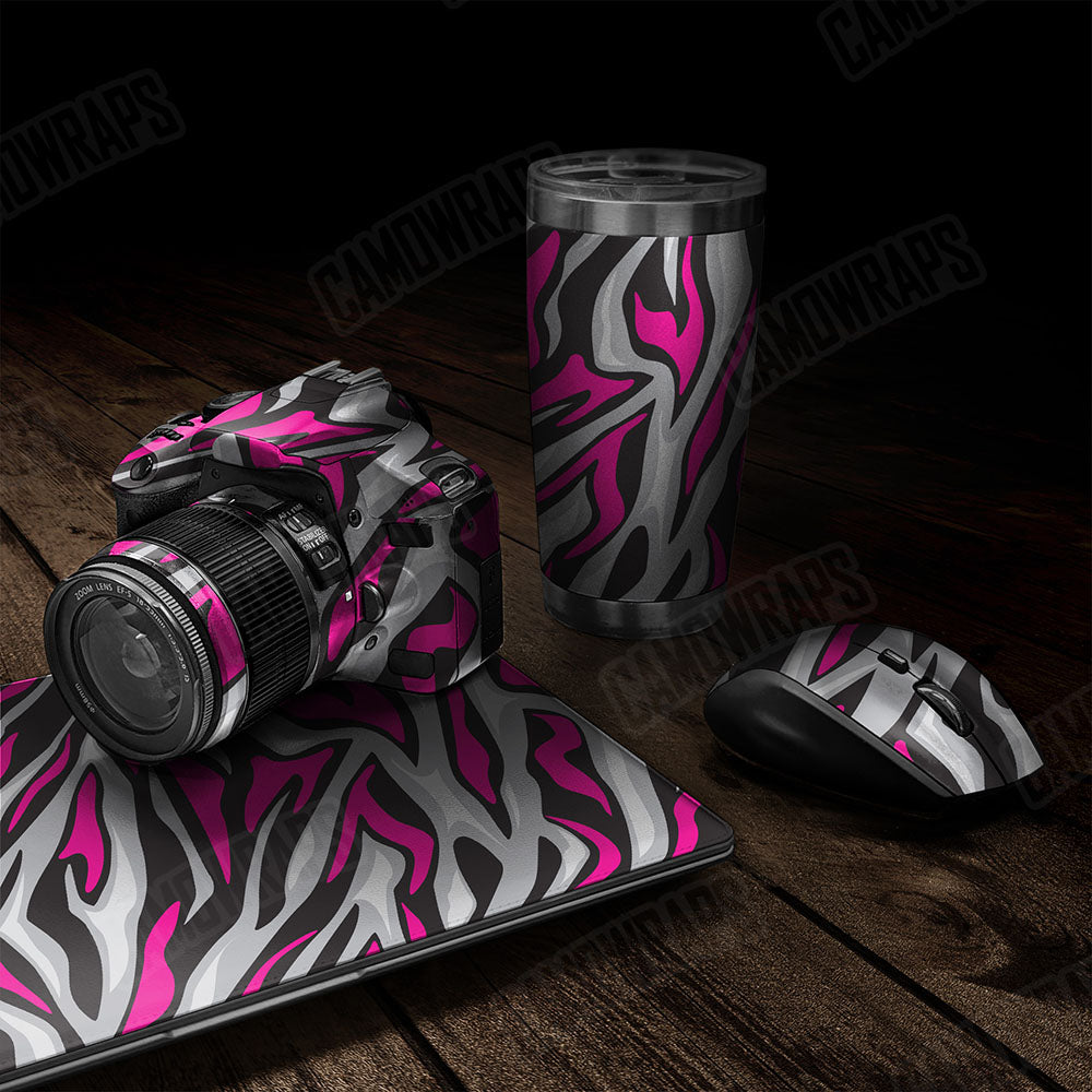 Fun Stripe Magenta Tiger Gear Skin Vinyl Wrap