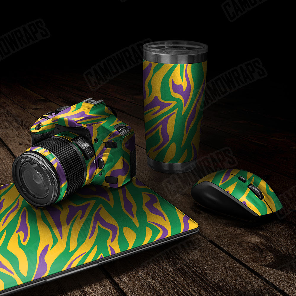 Fun Stripe Mardi Gras Gear Skin Vinyl Wrap