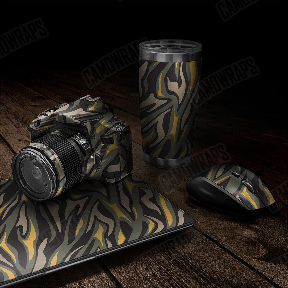 Fun Stripe Militant Yellow Gear Skin Vinyl Wrap
