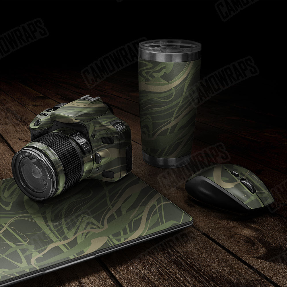 Liquid Smoke Army Green Gear Skin Vinyl Wrap