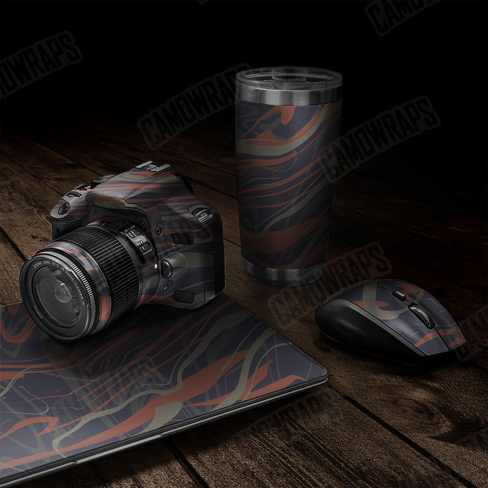 Liquid Smoke Blue Copper Gear Skin Vinyl Wrap