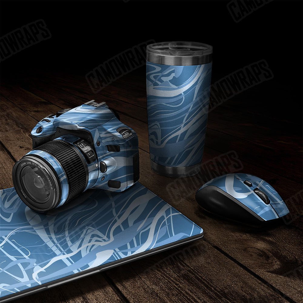 Liquid Smoke Cool Blue Gear Skin Vinyl Wrap